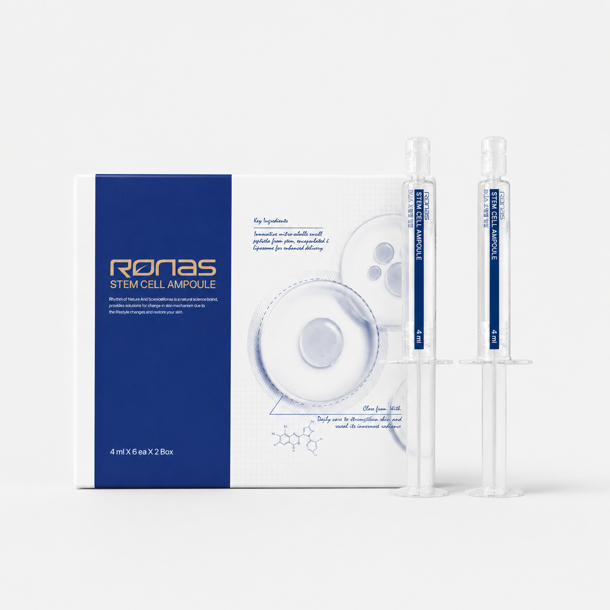 Высококонцентрированная ампульная сыворотка RONAS Stem Cell Ampoule 4мл*12шт — изображение 2